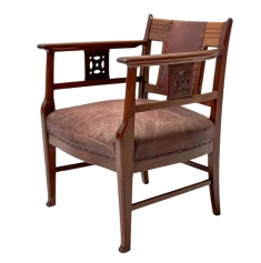 Jac. van den Bosch Arts & Crafts Club Chair for 't Binnenhuis Amsterdam, 1900s